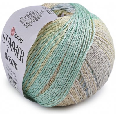 Pletací příze Summer Dream (100g) varianta modrá světlá - zelená – Zboží Dáma