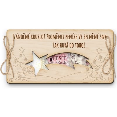 Dřevěná obálka Kometa 20x10cm – Zboží Živě