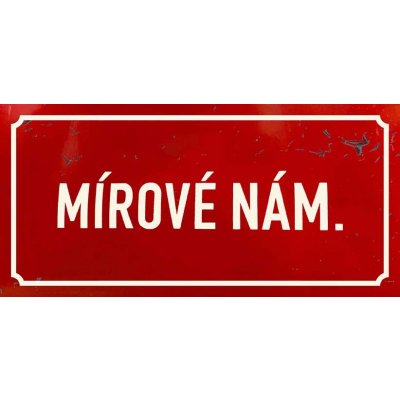 Ceduľa Mírové Nám - Retro plechové cedule – Sleviste.cz
