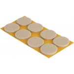 Walteco Filcové podložky, průměr 22mm, samolepicí, béžové, 8 ks , 85213