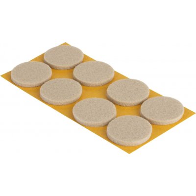 Walteco Filcové podložky, průměr 22mm, samolepicí, béžové, 8 ks , 85213 – Sleviste.cz