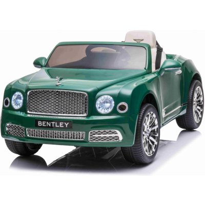 Beneo Elektrické autíčko Bentley Mulsanne 12V Koženkové sedátko 2,4 GHz dálkové ovládání Eva kola USB/Aux Vstup Odpružení 12V/7Ah baterie LED Světla Měkká EVA kola 2 X 35W motor zelená – Zboží Mobilmania