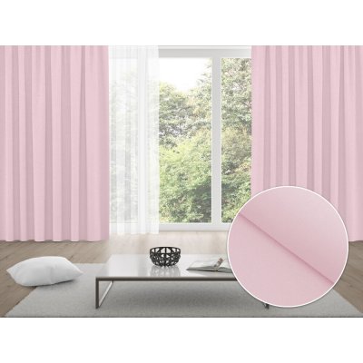 Biante Zatemňovací závěs Blackout BKU-124 Bledě růžový - šířka 140 cm 140x210 cm – Hledejceny.cz