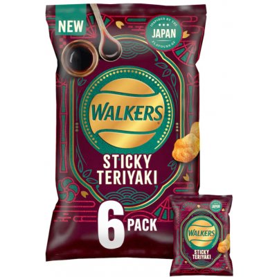 Walkers bramborové chipsy s příchutí Teriyaki omáčky 6 x 25 g – Sleviste.cz