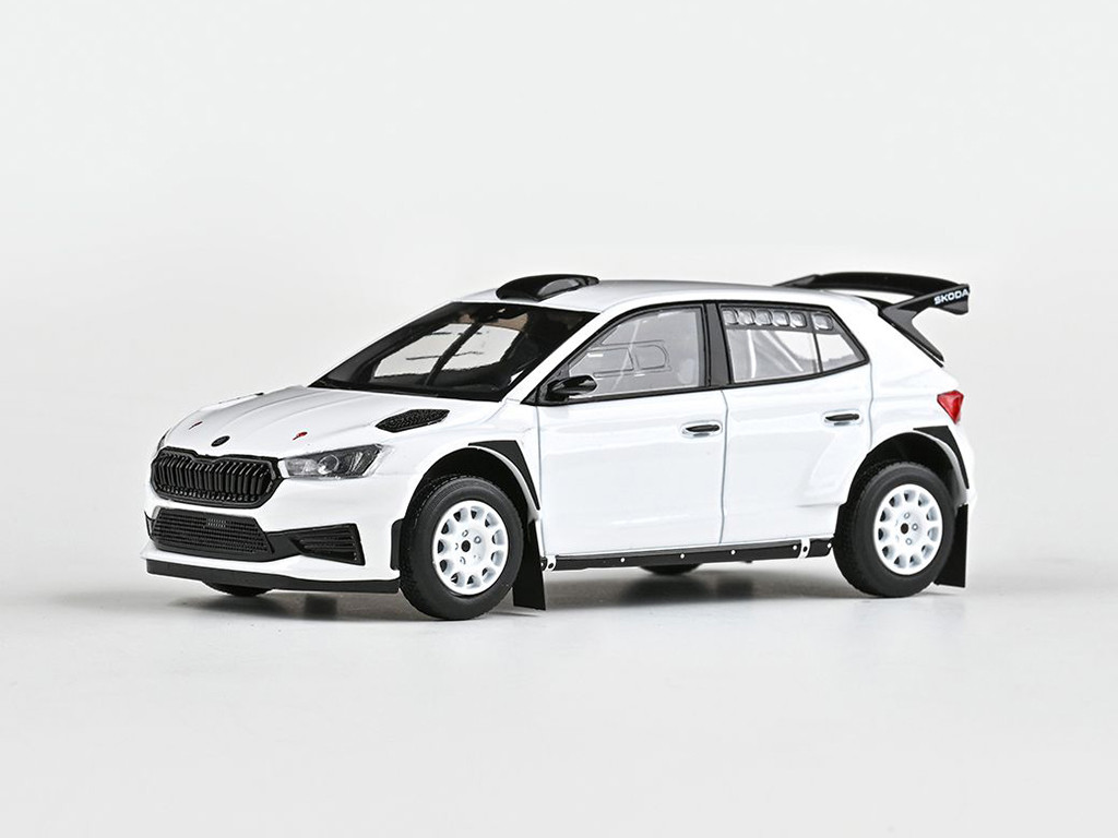 Abrex Škoda Fabia IV RS Rally2 2022 Bílá Šotolinová Kola Type 2 1:43