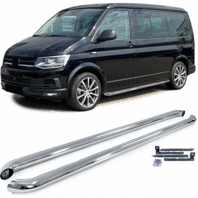 Boční nášlapy Volkswagen Transporter T5/T6/T6.1 krátké - stříbrné | Zboží Auto