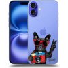 Pouzdro a kryt na mobilní telefon Apple Picasee silikonový průhledný obal pro Apple iPhone 16 Plus - French Bulldog