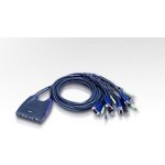 Aten CS-64US DataSwitch elektronický 4:1 (kláv.,VGA,myš,audio) USB – Zboží Živě