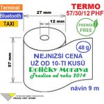 Termo kotouček 57/30/12 PHF 9m (57mm x 9m) Množství: 50 ks v kartonu – Zboží Živě