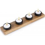 Svícen na čajové svíčky Mango wood 30,5 x 6 x 4,5 cm – Hledejceny.cz