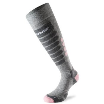 Lenz ponožky skiing 3.0 světle šedá/růžová