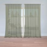 Sablio Záclony Vojenská zelená: 2ks 150x250cm – Hledejceny.cz