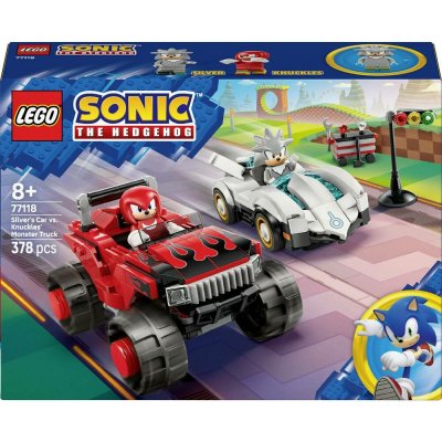 LEGO® Sonic the Hedgehog™ 77118 Silver a jeho auto vs. Knuckles a jeho monster truck – Zboží Živě