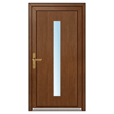 OknaDvereNaMiru.cz Vchodové plastové dveře STYL Hana ořech 90 x 210 cm – Hledejceny.cz