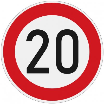 Dopravní značka B20a(20) Nejvyšší dovolená rychlost (20 km/h) – Hledejceny.cz