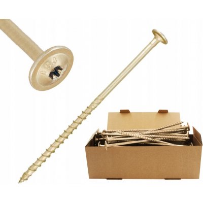 Tesařské vruty 8x160 mm TORX na dřevo talířové 50 ks Azmet WCT-08160 – Hledejceny.cz