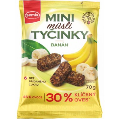 Mini Müsli tyčinky s meruňkami bez lepku SEMIX 70 g – Hledejceny.cz