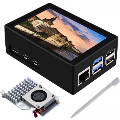 52Pi - 3,5" Dotykový displej včetně krabičky a chladiče pro Raspberry Pi 5 – Sleviste.cz