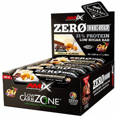 Amix Zero Hero High Protein Low Sugar Bar 15 x 65 g – Zboží Mobilmania