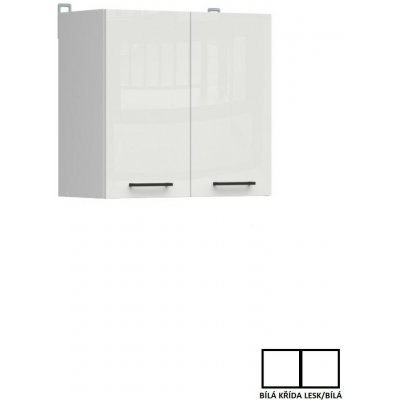 Junona Line Tafla skříňka G2D/60/57, bílá/bílá křída lesk – Zboží Dáma