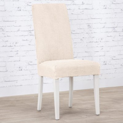 Nueva Textura strečový potah na židli s opěradlem 2 ks Niagara smetanový 40 x 40 x 55 cm – Hledejceny.cz