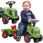 Falk Traktor Baby Claas s volantem klaksonem přívěsem hráběmi a lopatou – Zboží Mobilmania