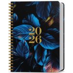 Oskar Twin A5 Týdenní 2026 Modré listy – Zboží Dáma