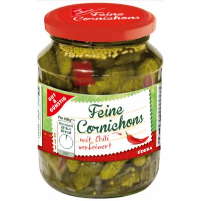 G&G Nakládané okurky cornichons" s chilli 350 g – Zboží Dáma