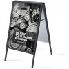 Stojan na plakát Jansen Display reklamní áčko 700 x 1000 mm ostrý roh profil 32 mm metalová záda