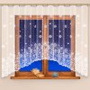 Záclona Olzatex kusová záclona VLOČKA 4533, vánoční vzor, jednobarevná bílá, výška 150 cm x šířka 300 cm (na okno)