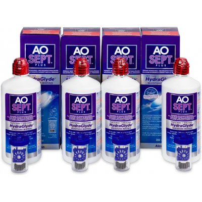 Alcon AO SEPT PLUS HydraGlyde 4 x 360 ml – Zboží Mobilmania