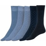 Livergy pánské ponožky s BIO bavlnou 5 párů navy modrá / modrá – Sleviste.cz