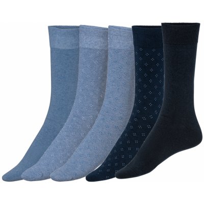 Livergy pánské ponožky s BIO bavlnou 5 párů navy modrá / modrá – Sleviste.cz
