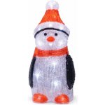 DECOLED 3D LED svítící tučňák 36 cm, s časovačem, ledově bílá, akryl, IP44 venkovní, vč. trafa – Hledejceny.cz