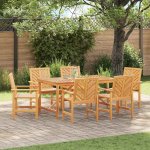OMAXI 689599 Jídelní židle 6 pcs Přírodní 62,5 x 59 x 89 cm – Hledejceny.cz