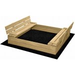Sand Tropic Dřevěné pískoviště s lavičkami a příslušenstvím 150x137cm 159905 – Zboží Dáma