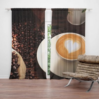 Sablio Závěs Káva: 2ks 140x250cm – Hledejceny.cz