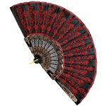 Červený vějíř látkový – Zboží Dáma