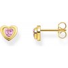 Náušnice Thomas Sabo náušnice Heart-shape with pink zirconia H2271-414-9