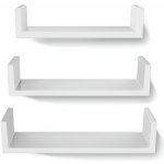 Linder Exclusiv Sada 3 nástěnných polic Bílá – Hledejceny.cz