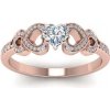 Prsteny Royal Fashion pozlacený prsten Milovaná srdce růžové zlato MA R055 ROSEGOLD