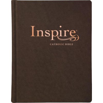 Inspire Catholic Bible NLT Leatherlike, Dark Brown: The Bible for Coloring & Creative Journaling