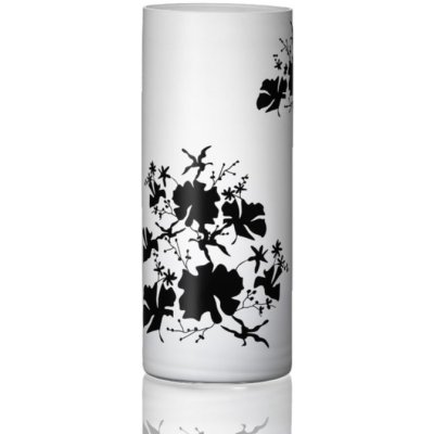 Bohemia Crystal Crystalex Váza White & Black Flower 260 mm, 1 ks – Hledejceny.cz