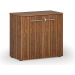 Primo Kancelářská skříň s dveřmi WOOD, 740 x 800 x 420 mm, ořech – Sleviste.cz