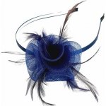 Fascinátor - společenská čelenka - tmavěmodrá – Zboží Dáma Fascinátor - společenská čelenka - tmavěmodrá – Zboží Dáma