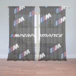 Sablio Záclony MPERFORMANCE černý vzor: 2ks 150x250cm – Hledejceny.cz