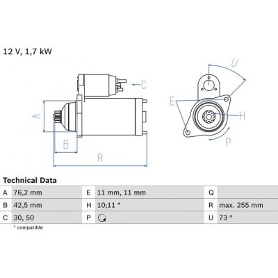 BOSCH 0 986 020 280 Startér (0986020280) | Zboží Auto