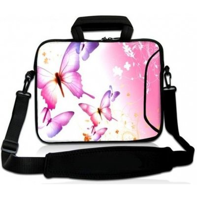 Huado taška přes rameno 17.4" Růžoví motýlci Huado S17-19582