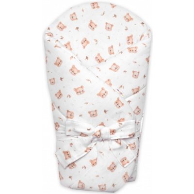 Baby Nellys Mušelínová zavinovačka s výztuží na zavazování Teddy Bear bílá – Zboží Dáma