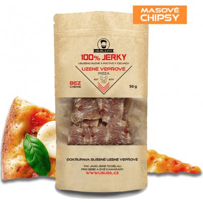 Usušil & Syn 100% Jerky Chipsy Vepřové Pizza XL 1 kg – Zboží Dáma